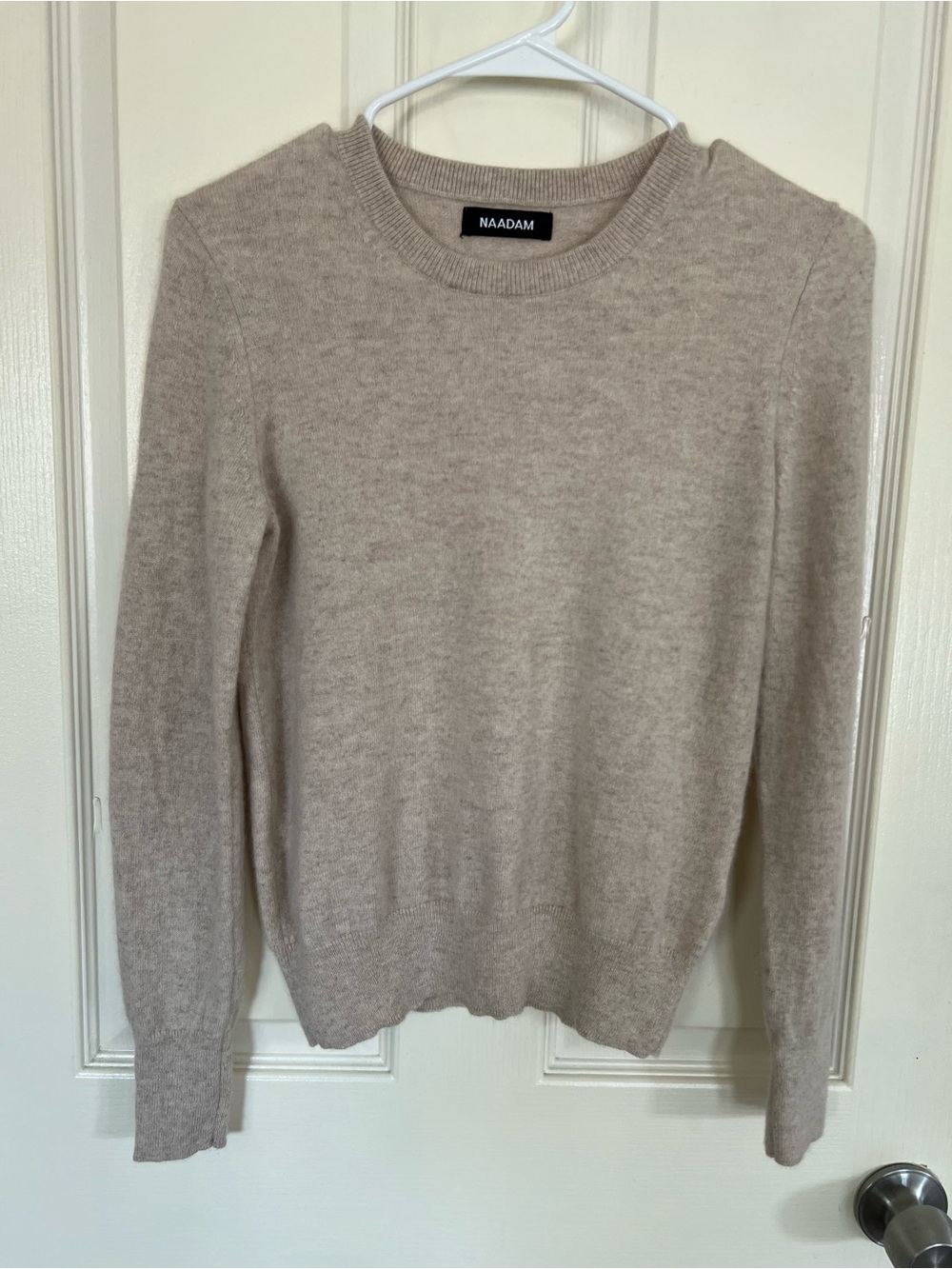 NAADAM 100% Cashmere Crewneck Sweater XS Oatmeal Beige